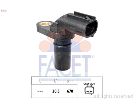 Sensor del cigüeñal 9.0522 Facet