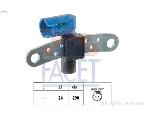 Sensor del cigüeñal 9.0540 Facet