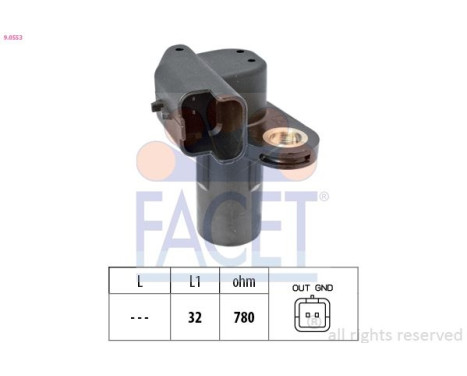 Sensor del cigüeñal 9.0553 Facet