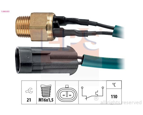 Interruptor de temperatura, luz de advertencia del refrigerante 1.840.055 EPS Facet