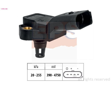 Sensor de presión de aire, controlador de altura 1.993.188 EPS Facet