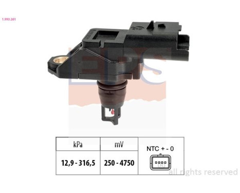 Sensor de presión de aire, controlador de altura 1.993.261 EPS Facet