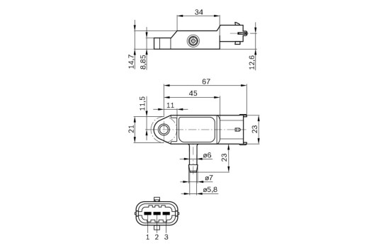Sensor, presión de llenado DS-LDF6 Bosch, Imagen 6