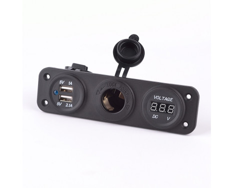 AutoStyle luxury USB flush-mounted box with frame 12/24 Volt 117 x 29 mm, Image 3