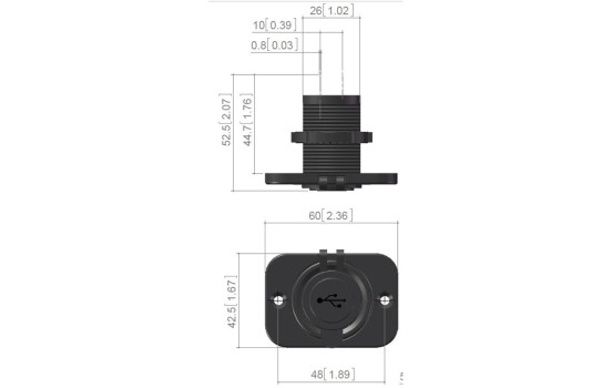 Built-in USB Adapter 2xUSB 5V-2,1A&1A/Input 12V-24V, Image 6
