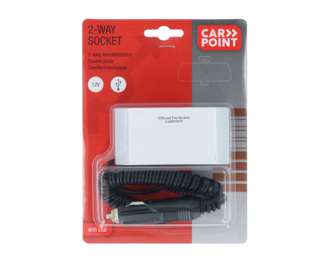 Carpoint 2-way socket 2x12V 1xUSB 2.4A, Image 3