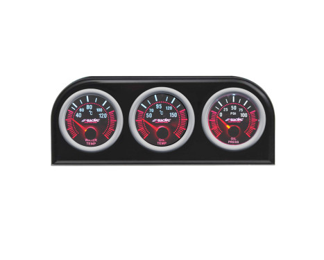 Simoni Racing DIN panel metal for 3x52 mm instruments black