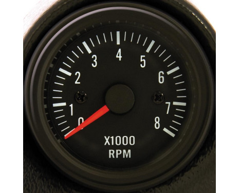 Performance Instrument Black Tachometer> 8000rpm 2/3/4/5/6/8 cyl. 52mm, Image 2