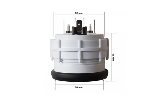 Performance Instrument Black Tachometer> 8000rpm 2/3/4/5/6/8 cyLeft 52mm, Image 3