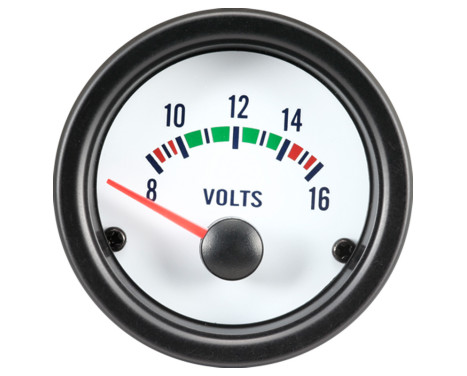 Performance Instrument White Voltage 8-16 Volt 52mm, Image 2