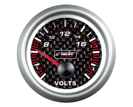 Simoni Racing Analog Instrument - voltmeter - 52mm - Carbon, Image 2
