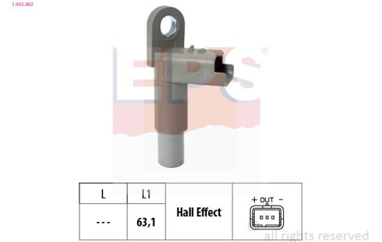 Sensor, camshaft position 1.953.463 EPS Facet