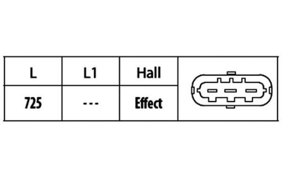 Sensor, camshaft position 6PU 009 121-861 Hella