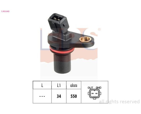 Sensor, camshaft position Made in Italy - OE Equivalent 1.953.043 EPS Facet