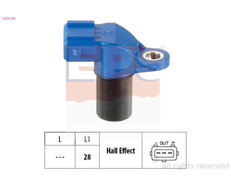 Sensor, camshaft position Made in Italy - OE Equivalent 1.953.105 EPS Facet