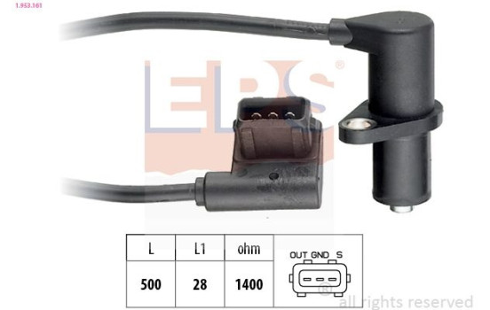 Sensor, camshaft position Made in Italy - OE Equivalent 1.953.161 EPS Facet