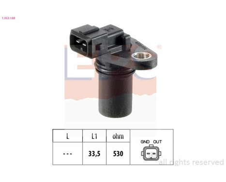 Sensor, camshaft position Made in Italy - OE Equivalent 1.953.189 EPS Facet