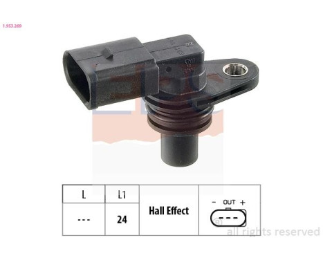 Sensor, camshaft position Made in Italy - OE Equivalent 1.953.269 EPS Facet