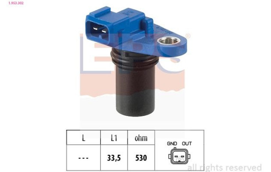 Sensor, camshaft position Made in Italy - OE Equivalent 1.953.302 EPS Facet