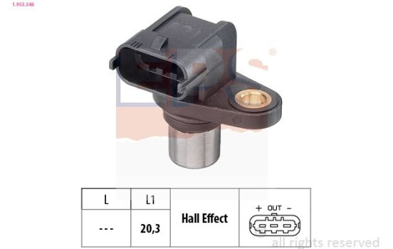 Sensor, camshaft position Made in Italy - OE Equivalent 1.953.346 EPS Facet