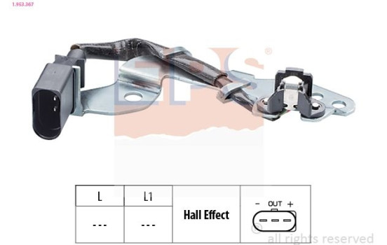 Sensor, camshaft position Made in Italy - OE Equivalent 1.953.367 EPS Facet