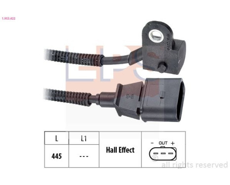 Sensor, camshaft position Made in Italy - OE Equivalent 1.953.422 EPS Facet