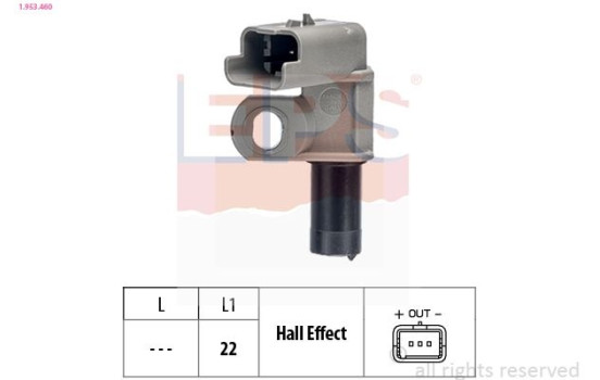 Sensor, camshaft position Made in Italy - OE Equivalent 1.953.460 EPS Facet