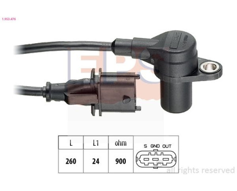 Sensor, camshaft position Made in Italy - OE Equivalent 1.953.476 EPS Facet