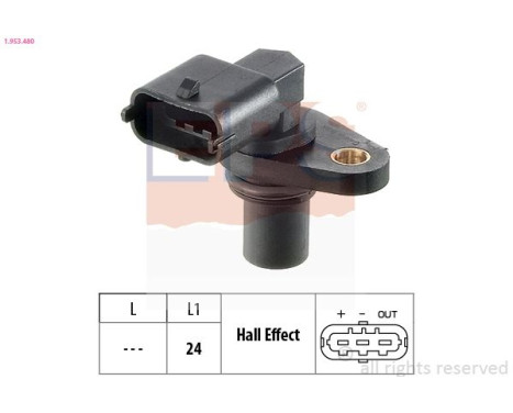 Sensor, camshaft position Made in Italy - OE Equivalent 1953480 EPS Facet