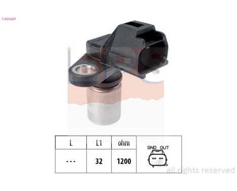 Sensor, camshaft position Made in Italy - OE Equivalent 1953637 EPS Facet