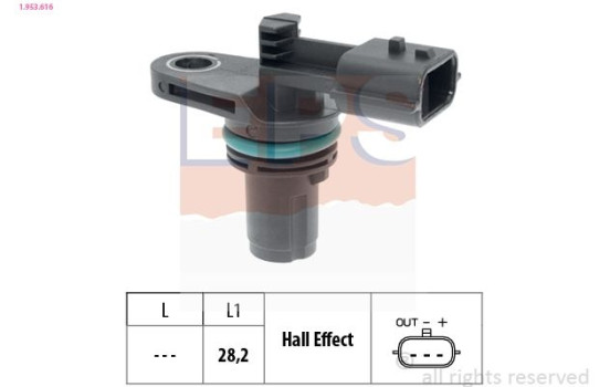 Sensor, crankshaft pulse Made in Italy - OE Equivalent 1.953.616 EPS Facet