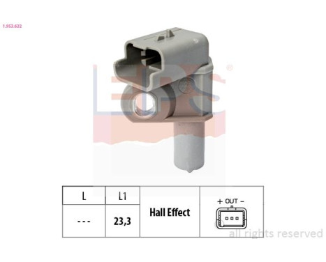 Sensor, crankshaft pulse Made in Italy - OE Equivalent 1.953.632 EPS Facet