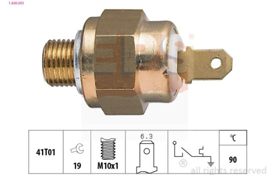 Temperature Switch, coolant warning lamp 1.840.093 EPS Facet