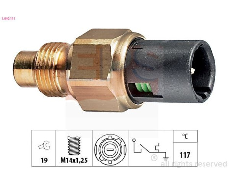 Temperature Switch, coolant warning lamp 1.840.111 EPS Facet