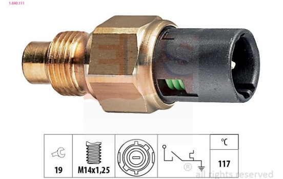Temperature Switch, coolant warning lamp 1.840.111 EPS Facet