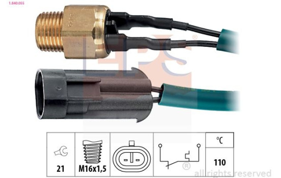 Temperature Switch, coolant warning lamp Made in Italy - OE Equivalent 1.840.055 EPS Facet