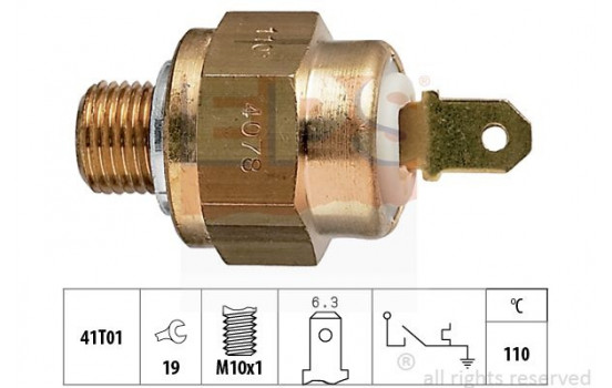 Temperature Switch, coolant warning lamp Made in Italy - OE Equivalent 1.840.078 EPS Facet