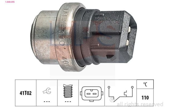 Temperature Switch, coolant warning lamp Made in Italy - OE Equivalent 1.840.095 EPS Facet