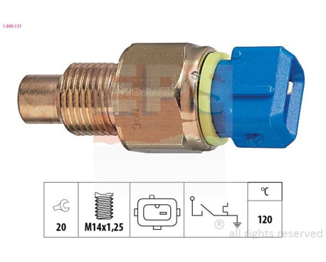 Temperature Switch, coolant warning lamp Made in Italy - OE Equivalent 1.840.131 EPS Facet