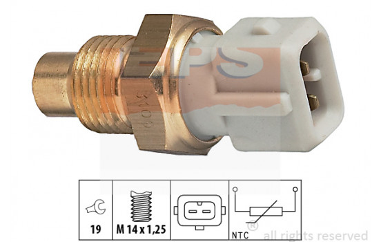 Sensor, coolant temperature 1.830.100 EPS Facet