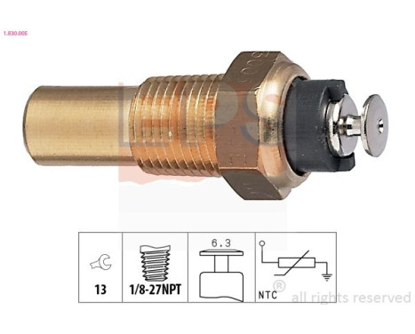 Sensor, coolant temperature Made in Italy - OE Equivalent 1.830.005 EPS Facet