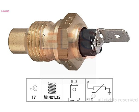 Sensor, coolant temperature Made in Italy - OE Equivalent 1.830.007 EPS Facet
