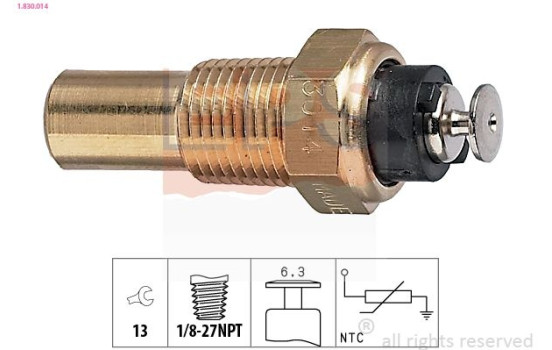 Sensor, coolant temperature Made in Italy - OE Equivalent 1.830.014 EPS Facet