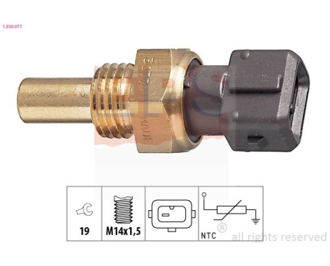 Sensor, coolant temperature Made in Italy - OE Equivalent 1.830.077 EPS Facet