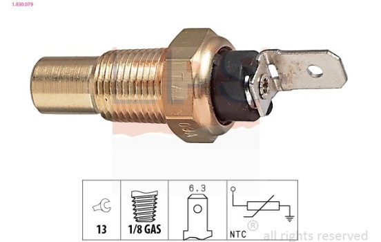 Sensor, coolant temperature Made in Italy - OE Equivalent 1.830.079 EPS Facet