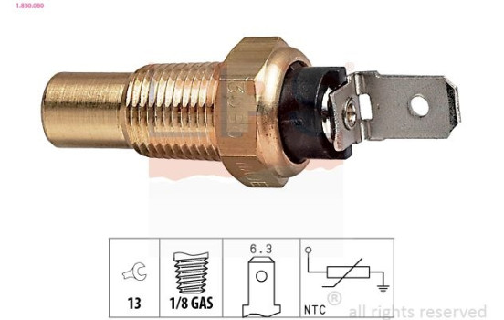 Sensor, coolant temperature Made in Italy - OE Equivalent 1.830.080 EPS Facet