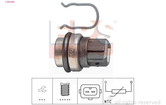 Sensor, coolant temperature Made in Italy - OE Equivalent 1.830.086 EPS Facet