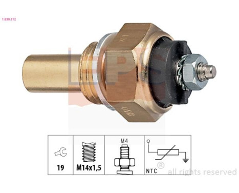 Sensor, coolant temperature Made in Italy - OE Equivalent 1.830.112 EPS Facet