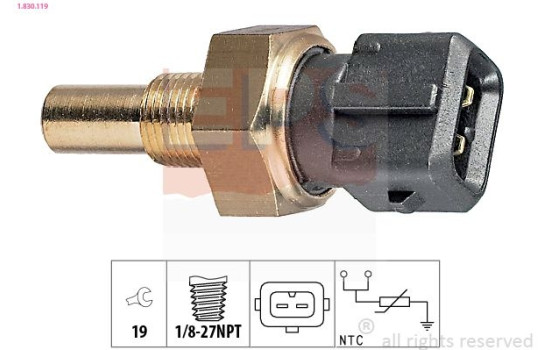 Sensor, coolant temperature Made in Italy - OE Equivalent 1.830.119 EPS Facet