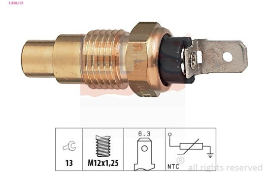 Sensor, coolant temperature Made in Italy - OE Equivalent 1.830.121 EPS Facet